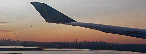 Manhatten Skyline beim Landeanflug